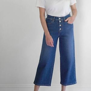 Levi’s mile high cropped wide leg jean.